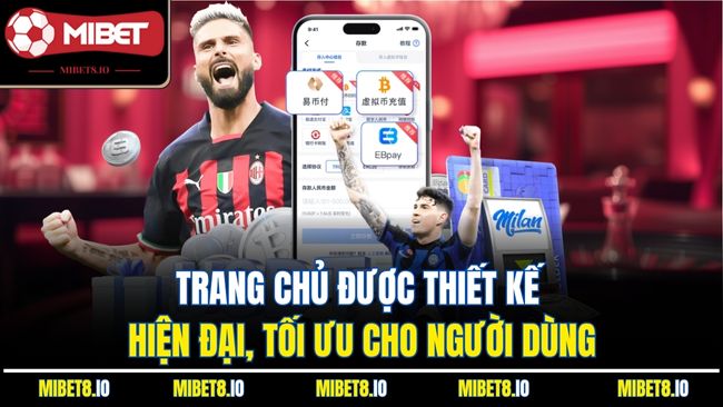 Trang chủ được thiết kế hiện đại, tối ưu cho người dùng